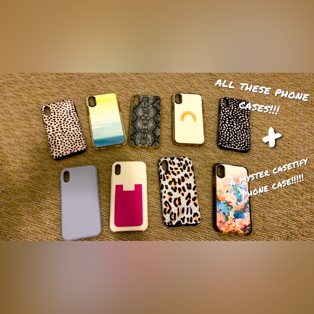 9 quality phone cases plus a mystery casetify phone case!!!